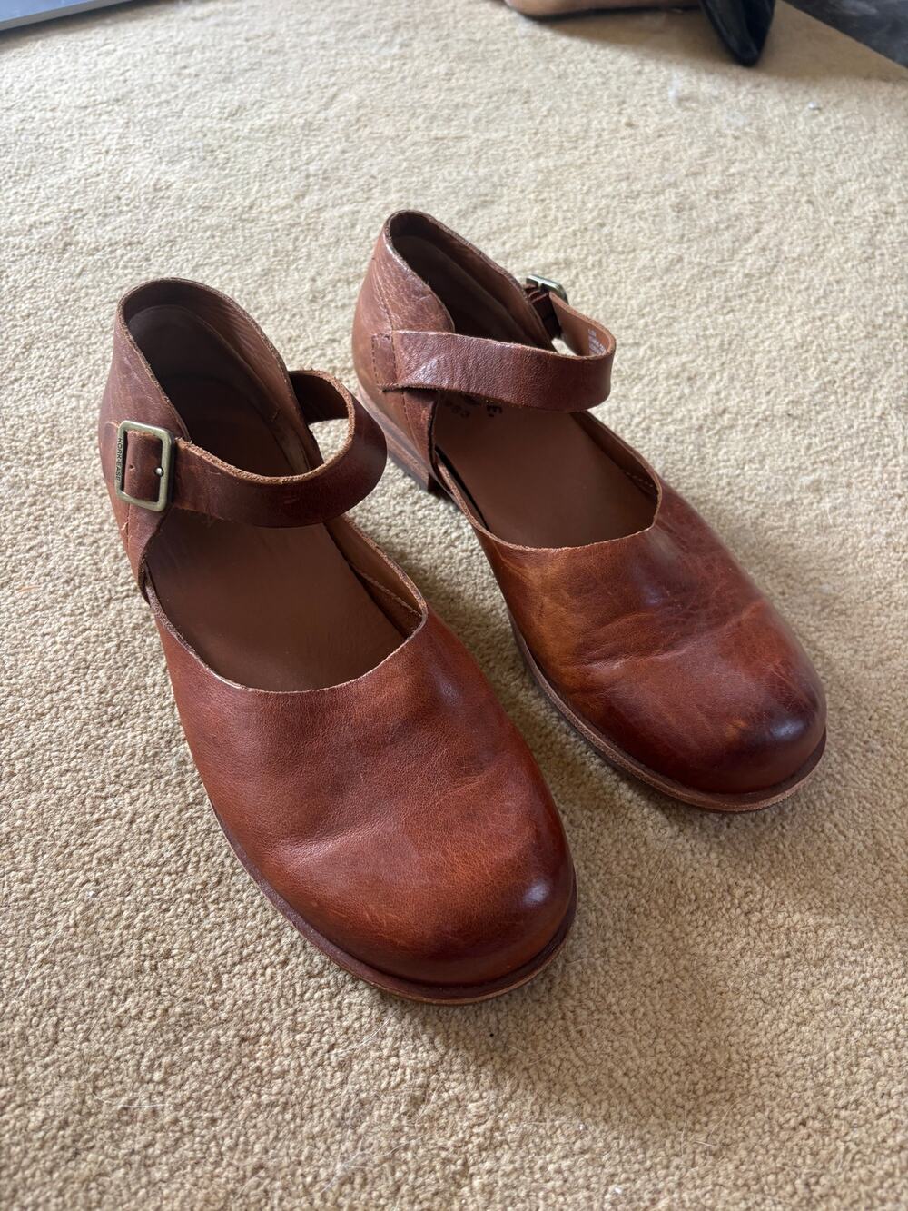 Kork-Ease Brown Leather Mary Jane Clog